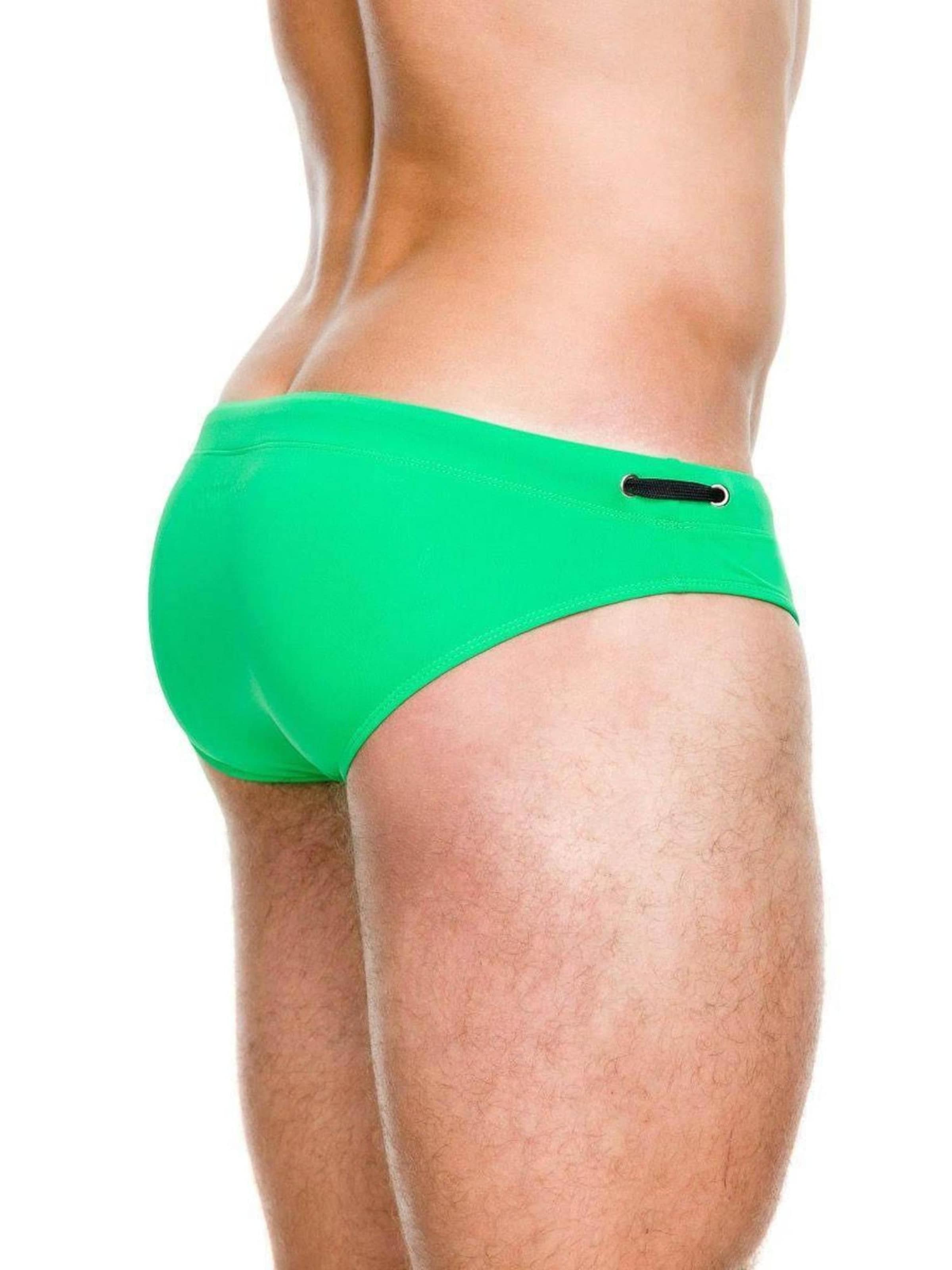 BIMONI Athletic Swim Trunks 'Badeslip' in Green