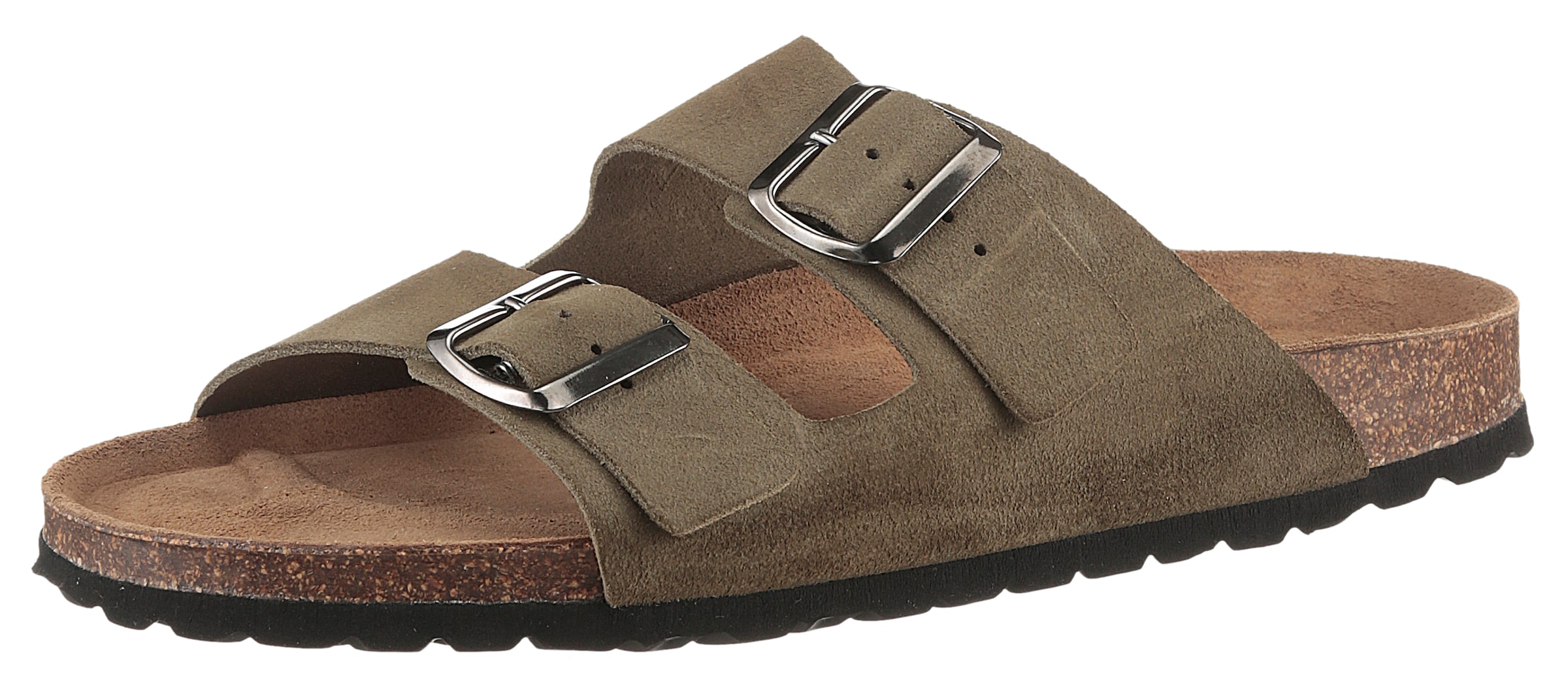 Man's World Mules in Green: front