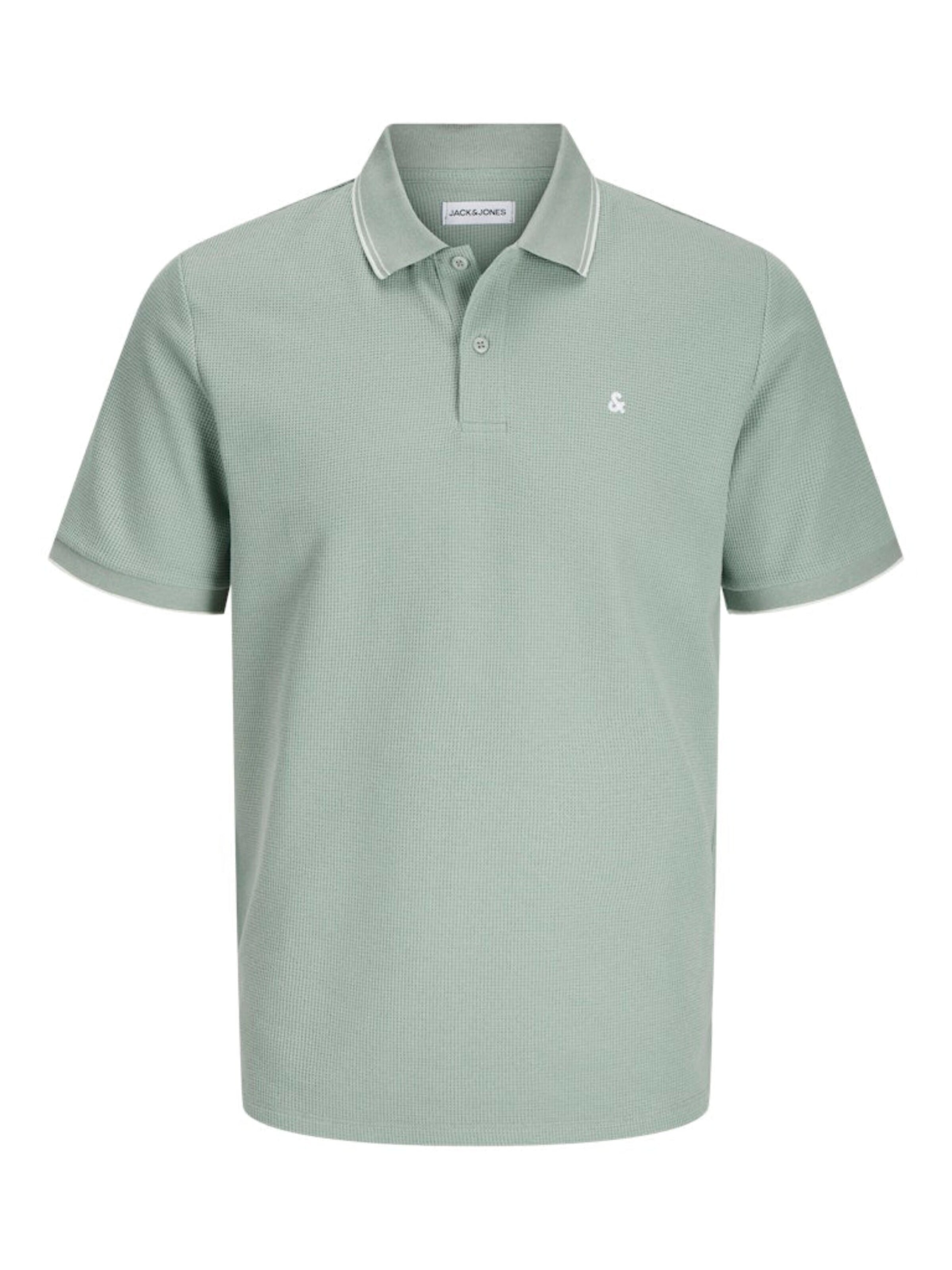 JACK & JONES Shirt 'JJEAUSTIN POLO ui' in S in de kleur Mintgroen, Productweergave