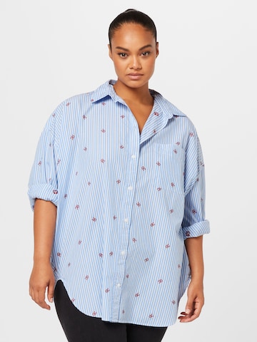 Camicia da donna di Tommy Hilfiger Curve in blu: frontale