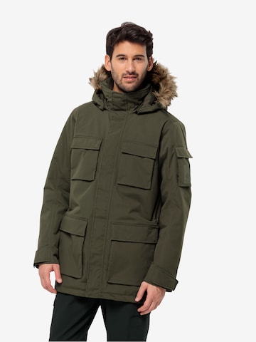 Geacă outdoor 'Glacier Canyon' de la JACK WOLFSKIN pe verde: față