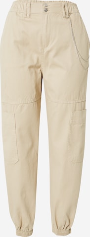 Effilé Pantalon Koton en beige : devant