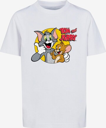 ABSOLUTE CULT T-Shirt 'Tom And Jerry - Thumbs up' in Weiß: predná strana