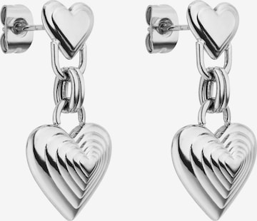 PURELEI Earrings 'Whispering Hearts' in Silver: front