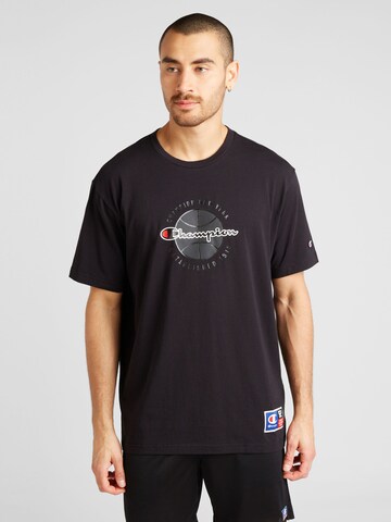 T-Shirt Champion Authentic Athletic Apparel en noir : devant