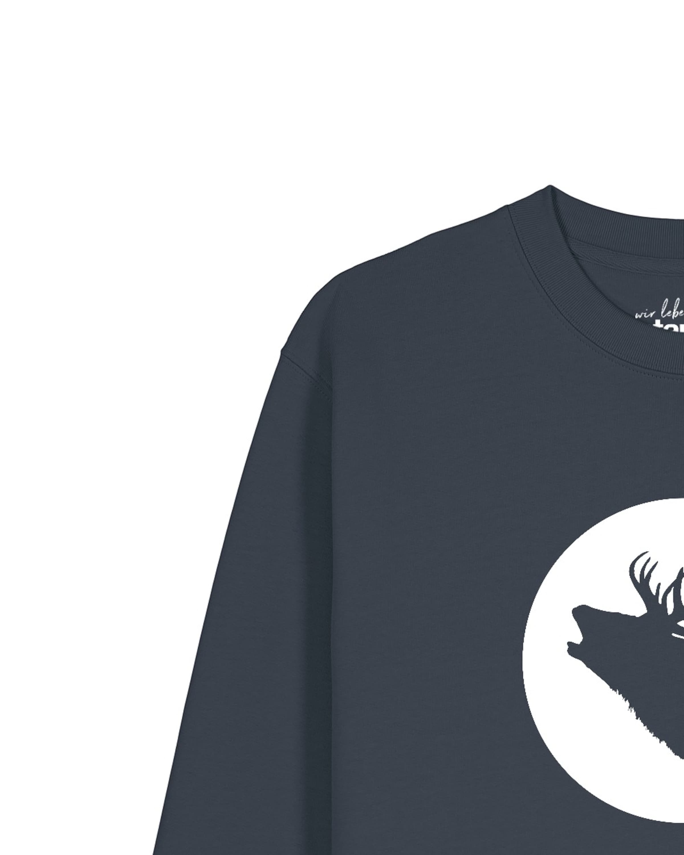 Watapparel Sweatshirt 'Röhrender Hirsch' in Grijs