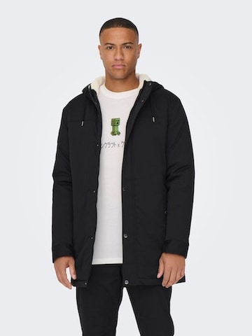 juoda Only & Sons Demisezoninė parka 'Alexander'