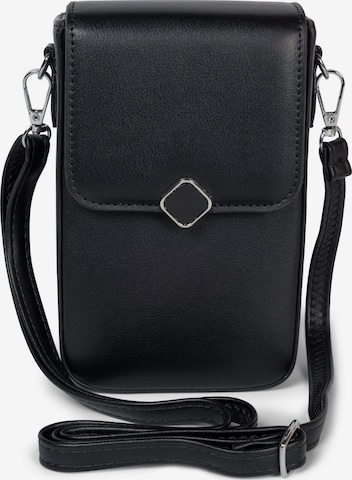 styleBREAKER Umhängetasche 'Box Bag Umhängetasche Uni' in Schwarz: Vorderseite