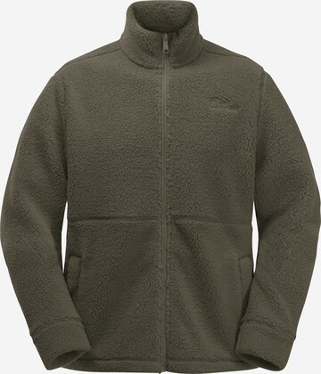 JACK WOLFSKIN Athletic Fleece Jacket in Green: front