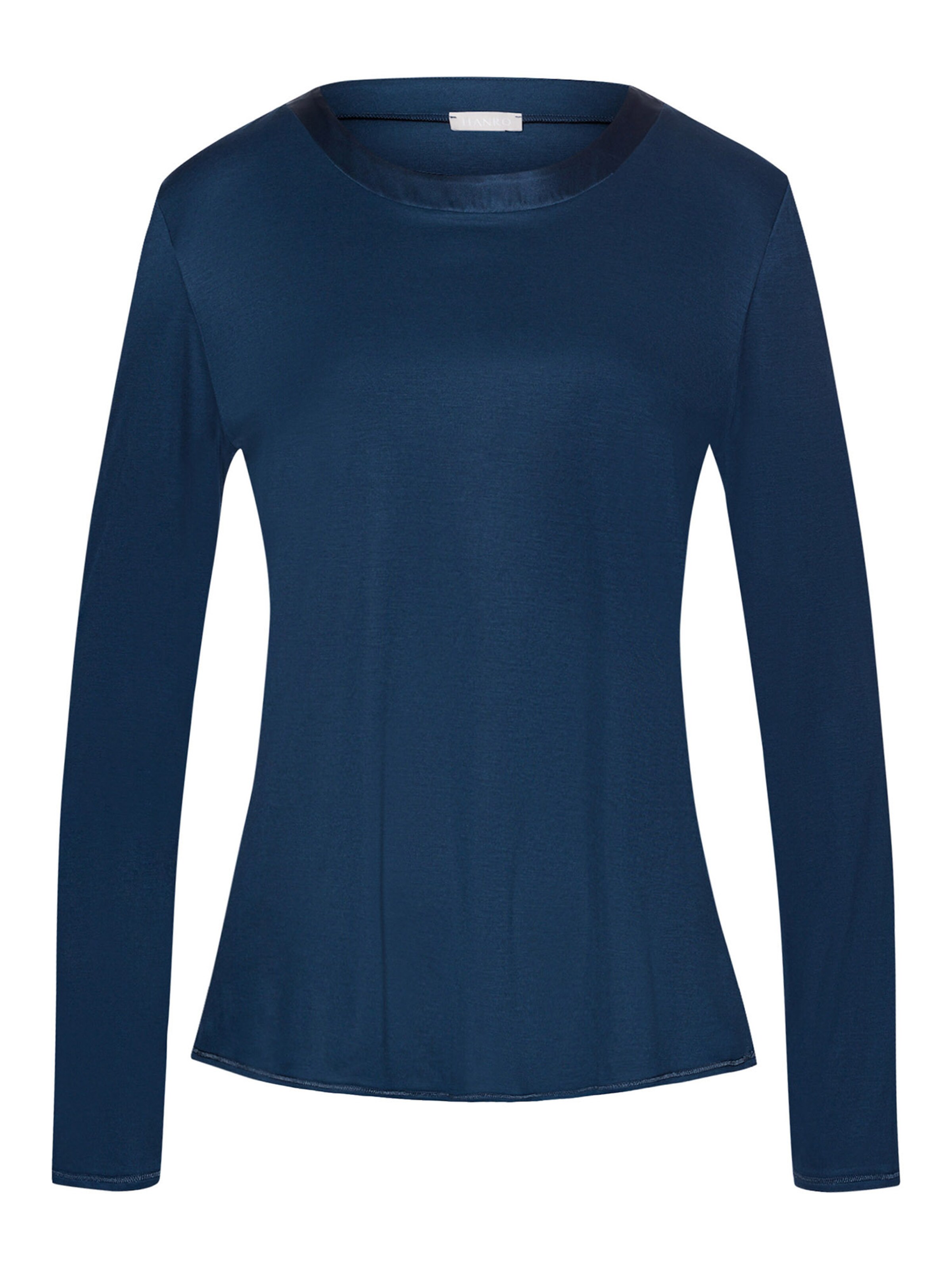 Hanro Pajama shirt 'Grand Central' in Blue: front