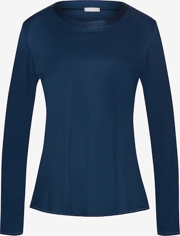 Hanro Pajama shirt 'Grand Central' in Blue: front