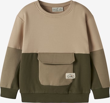 NAME IT Sweatshirt 'NMMomer' i brun: forside