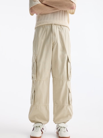 Loosefit Pantaloni cargo di Pull&Bear in bianco: frontale