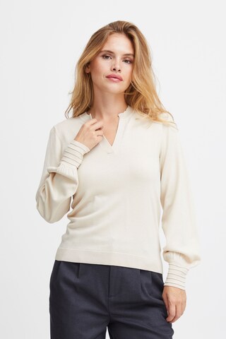 PULZ Jeans Pullover 'Sara' in Beige: predná strana