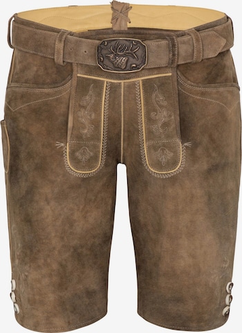 SPIETH & WENSKY Regular Traditional Pants 'Rampoldi' in Brown: front