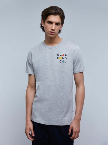 Scalpers T-Shirt 'Bau Flock' in Grau: predná strana