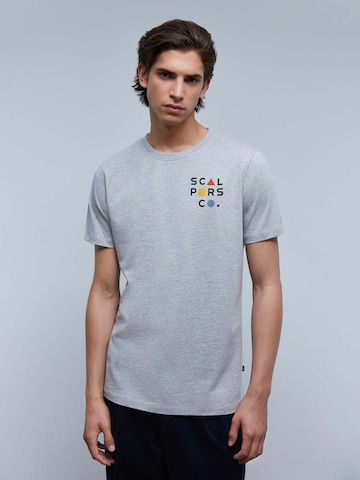 Scalpers T-Shirt 'Bau Flock' in Grau: predná strana