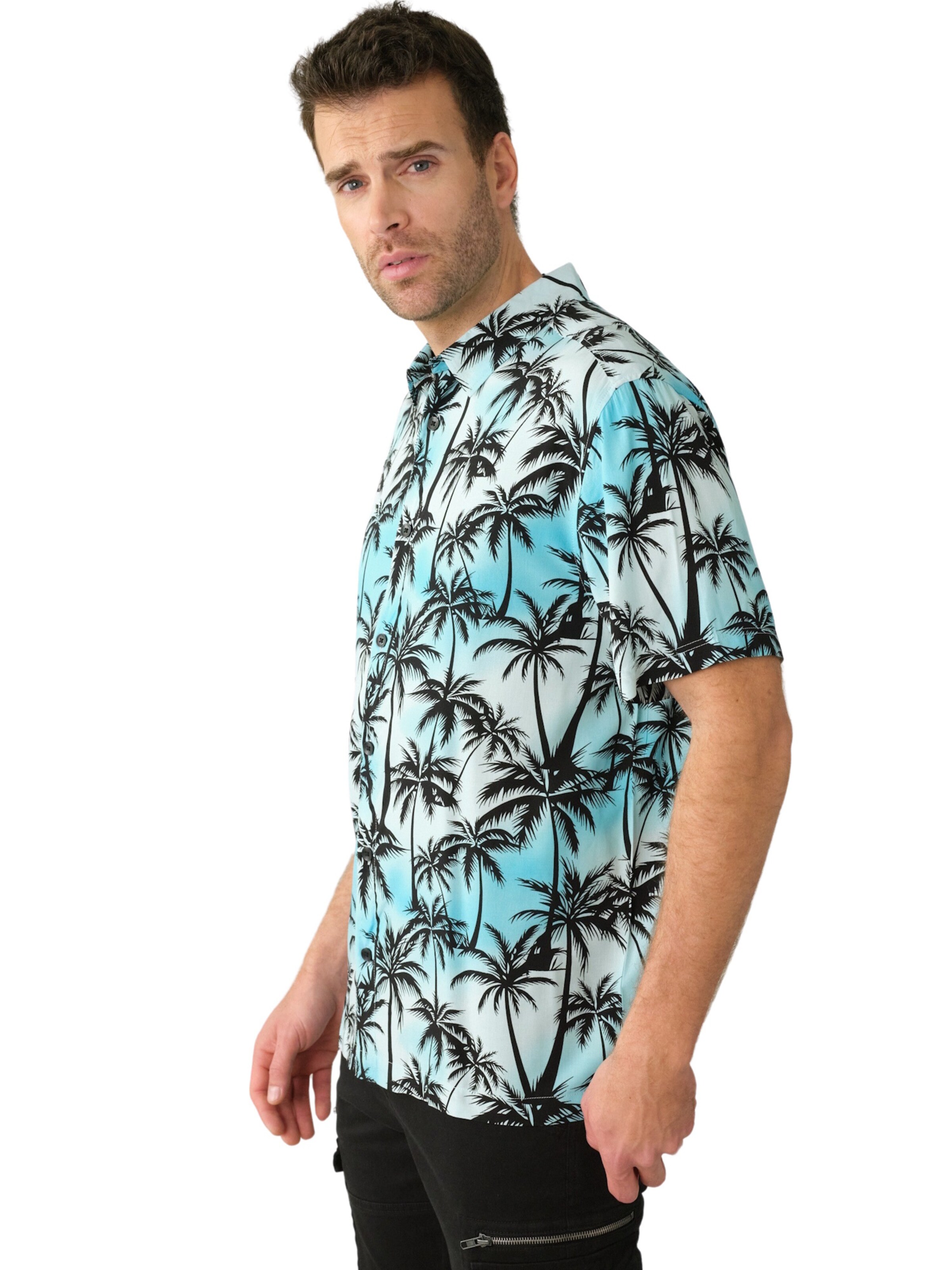 Deeluxe Regular fit Button Up Shirt 'Handy' in Blue