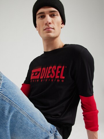 DIESEL Shirt 'T-ADJUST-Q7' in Zwart
