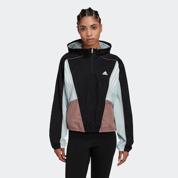 ADIDAS PERFORMANCE - Chaqueta de chándal 'Hyperglam' en negro: frente