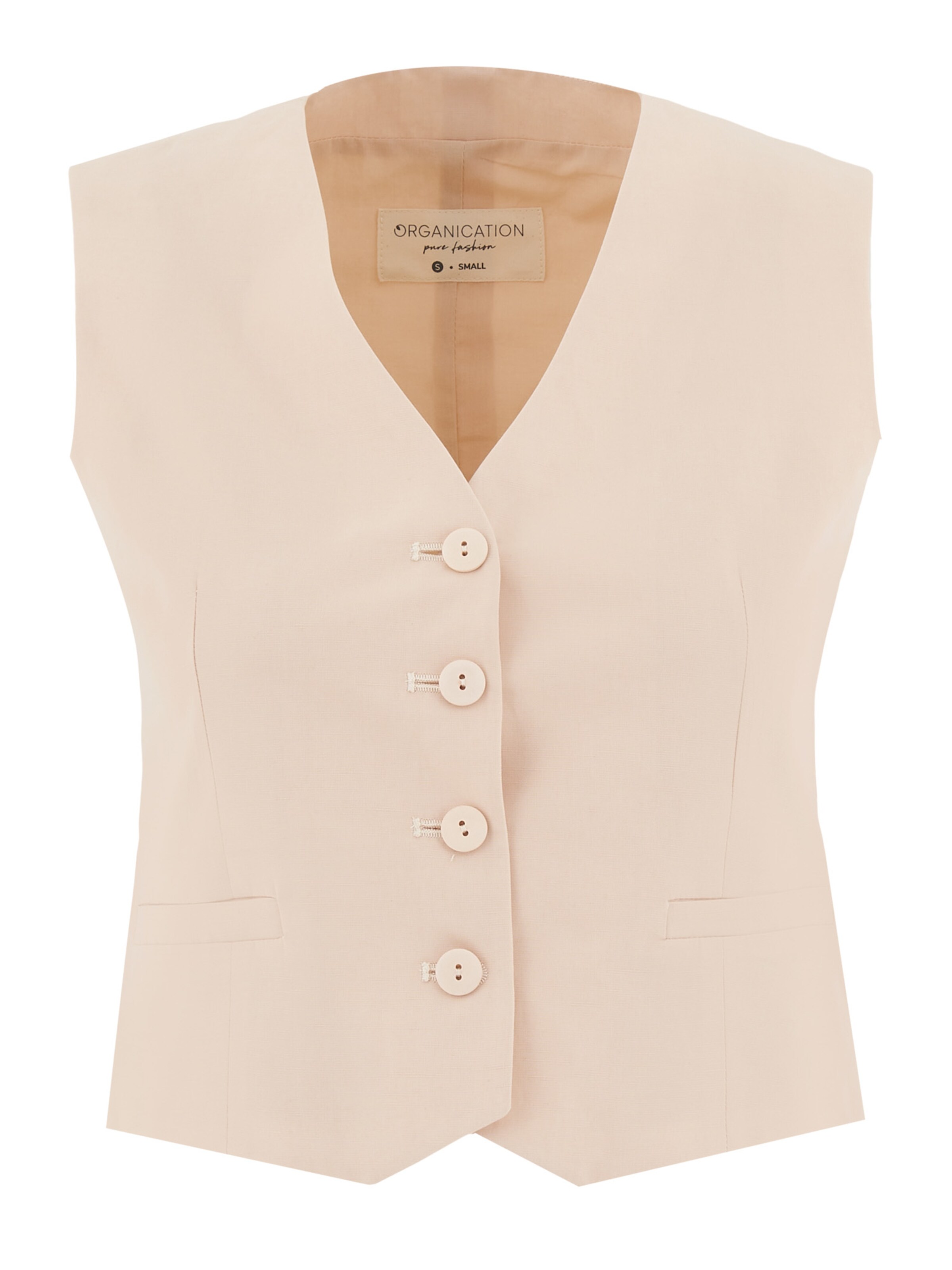 Organication Weste in Beige: Vorderseite
