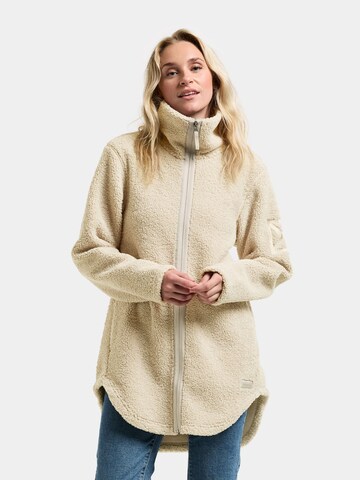 Didriksons Fleece jas 'UMI' in Beige: voorkant