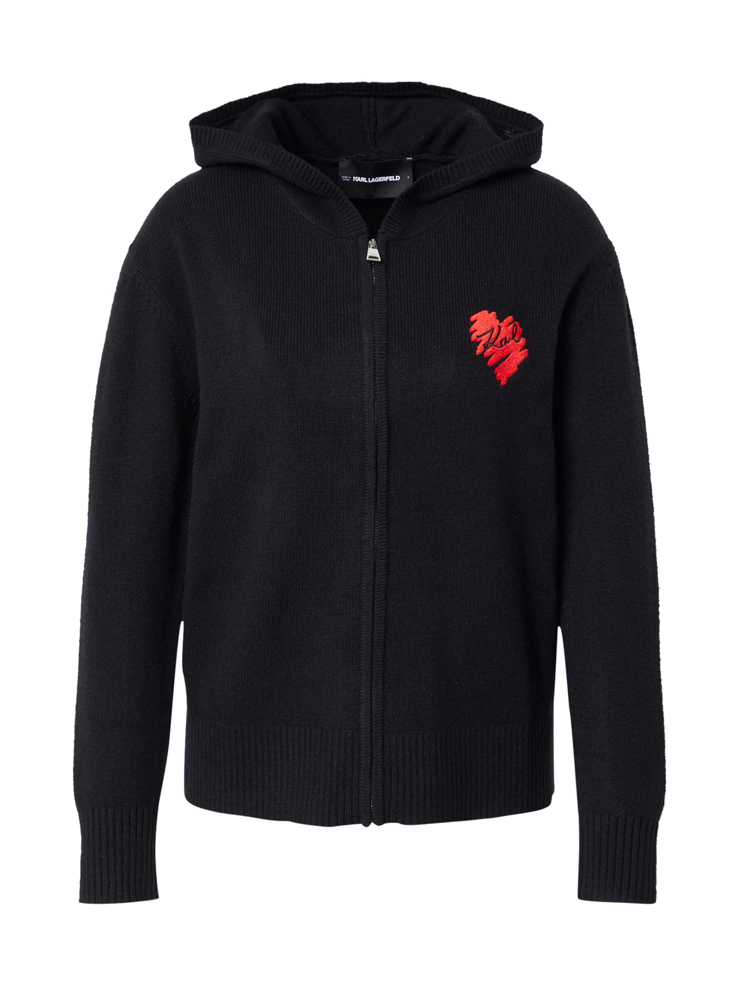 Karl Lagerfeld Strickjacke in Schwarz: Vorderseite