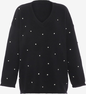 Pull-over faina en noir : devant