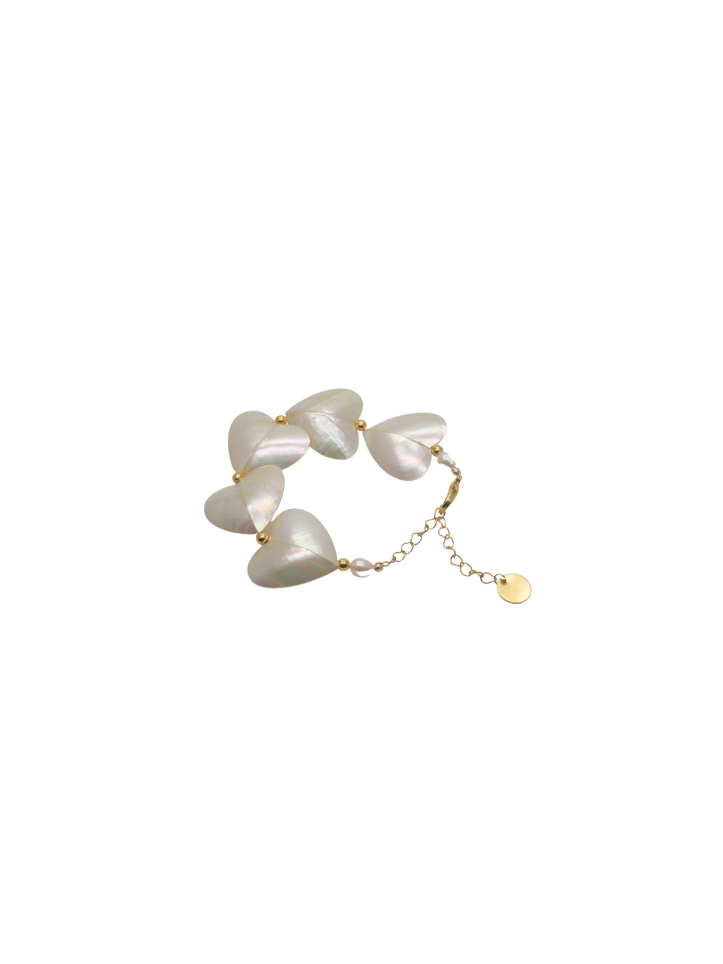 Bracelet 'Judith Coeur' LA MAISON GISEL B. en blanc : devant
