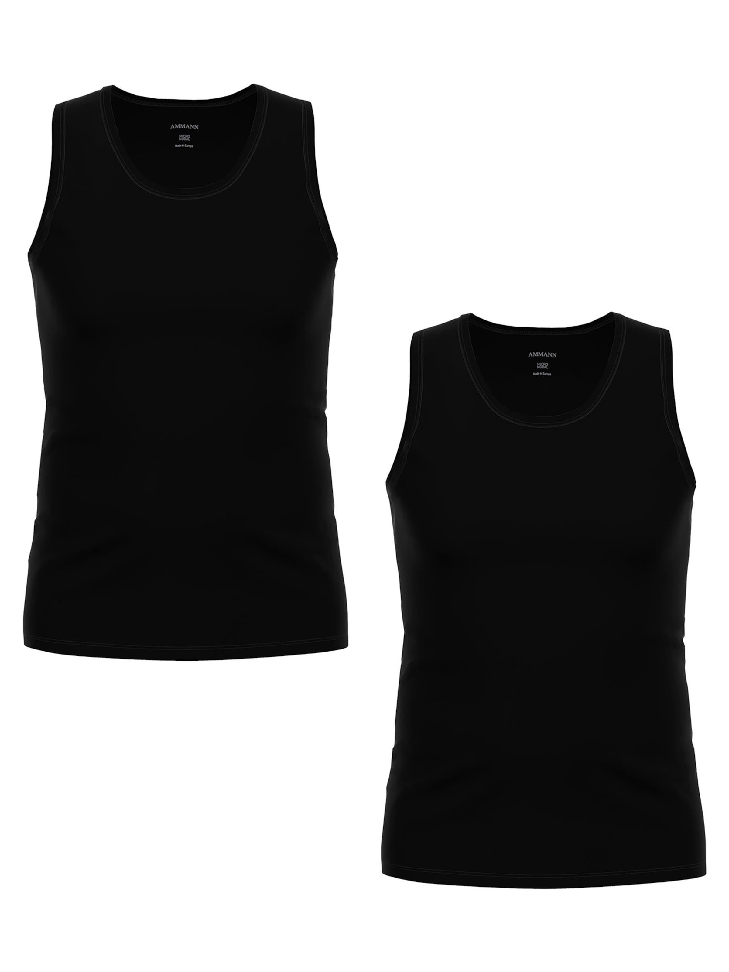 Maillot de corps ' Micro Modal ' Ammann en noir : devant