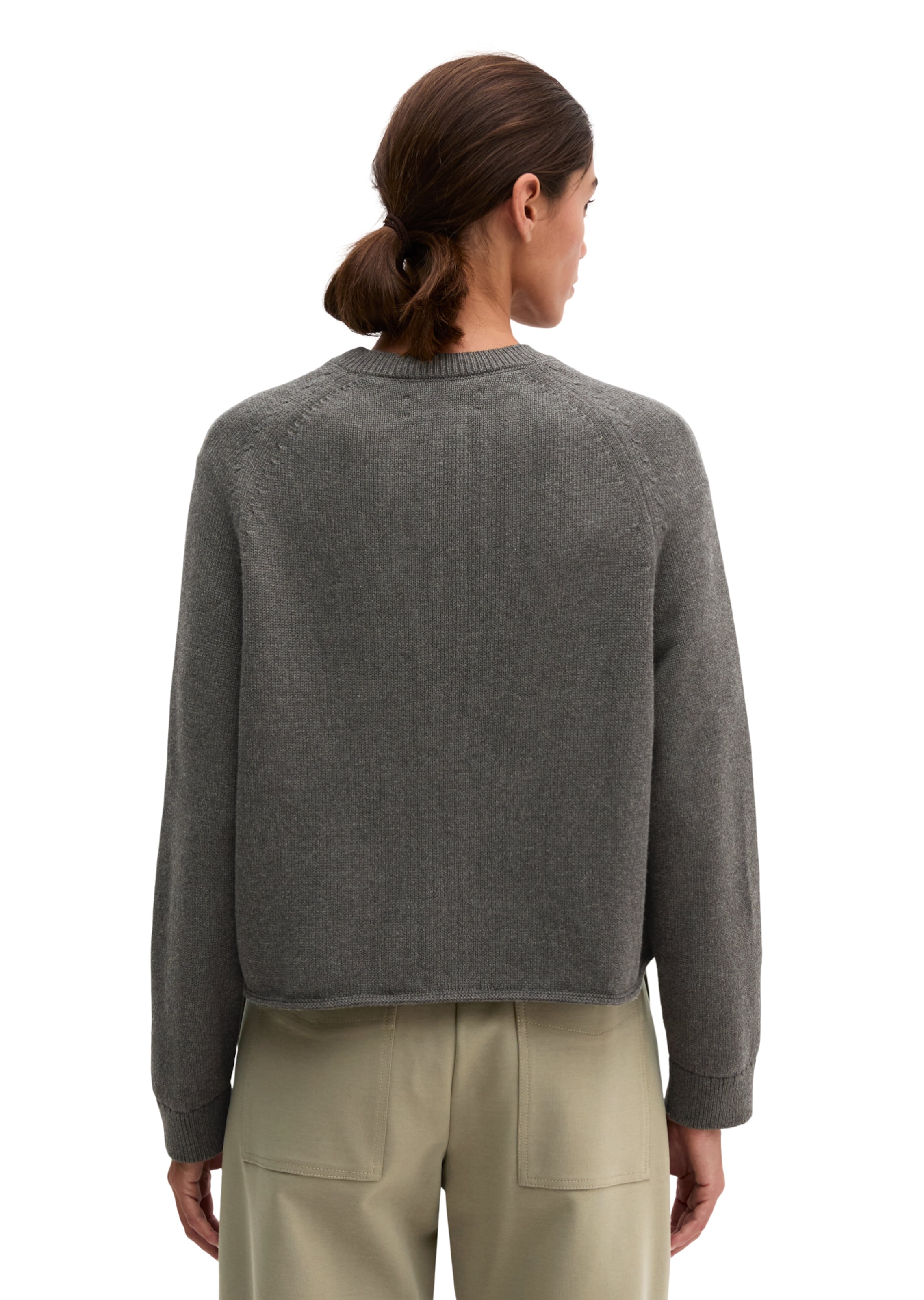 Marc O'Polo Strickjacke in Grau: Rückseite