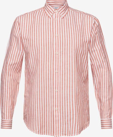 ESPRIT Slim fit Button Up Shirt in Orange: front