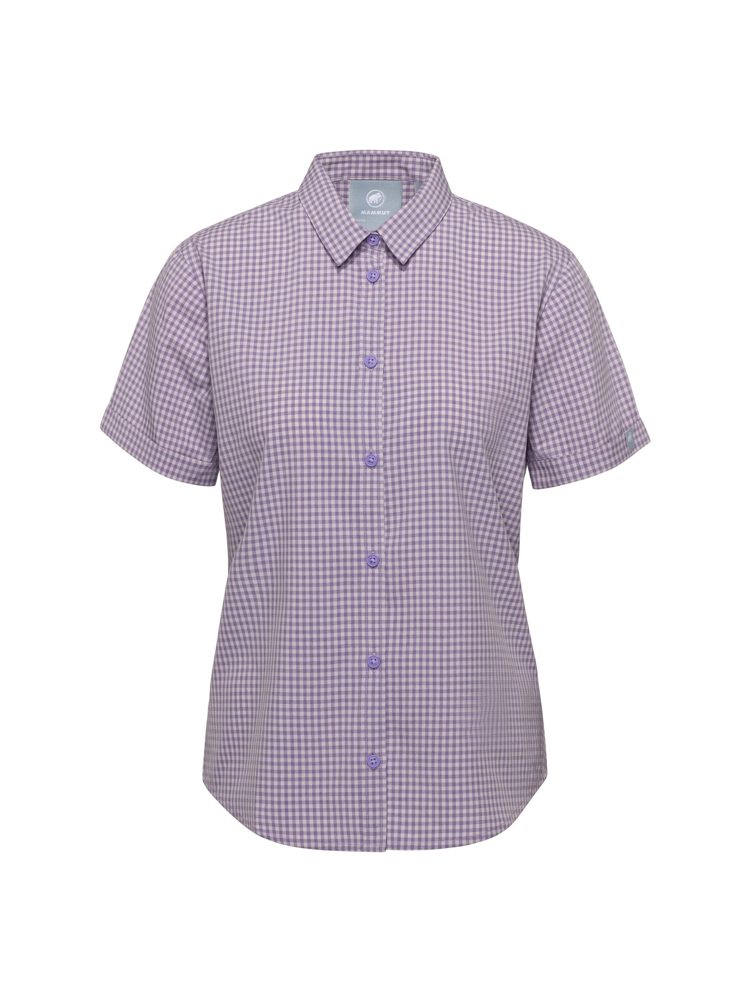 MAMMUT Athletic Button Up Shirt in Purple: front