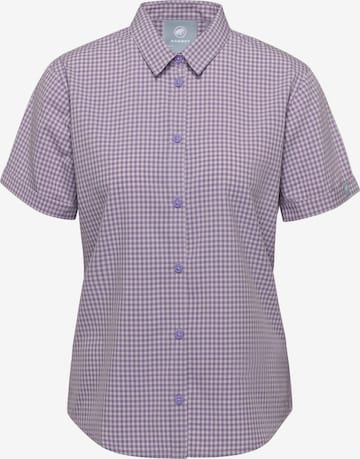 MAMMUT Athletic Button Up Shirt in Purple: front