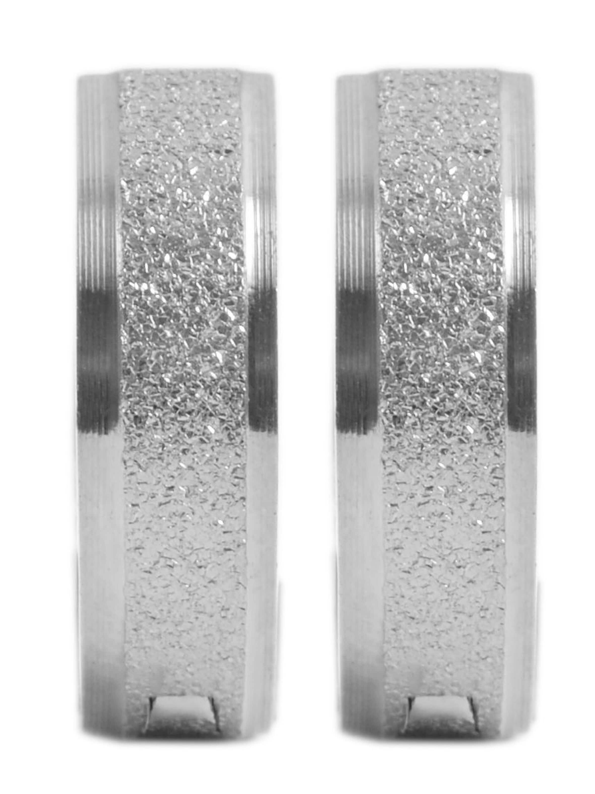 Akzent Earrings 'Edelstahl, D: 9 mm/ 4 mm breite, hautverträglich' in Silver: front