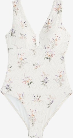 NextBustier Jednodijelni kupaći kostim - bijela boja: prednji dio