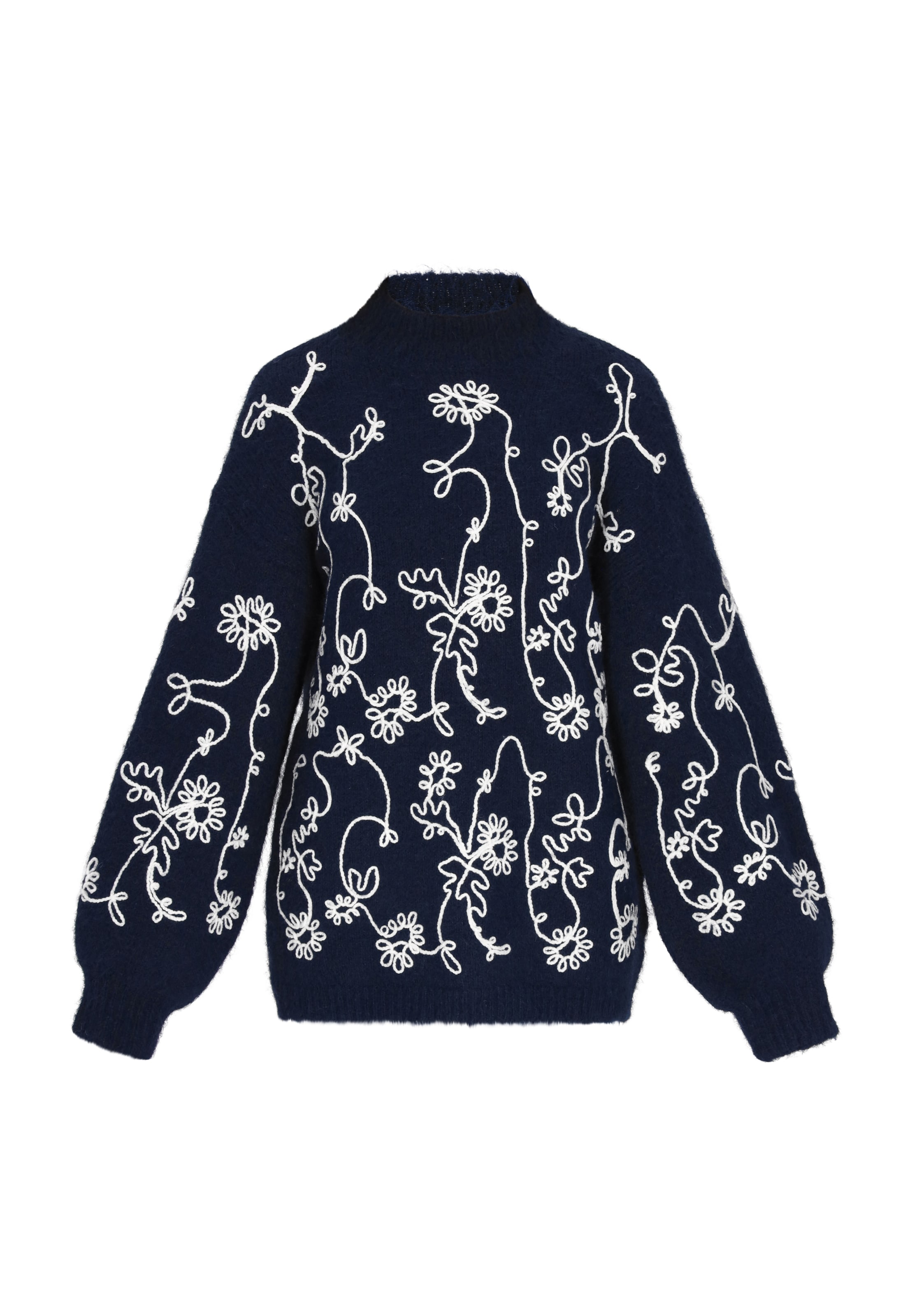 usha FESTIVAL Υπερμέγεθες πουλόβερ σε μπλε: μπροστά