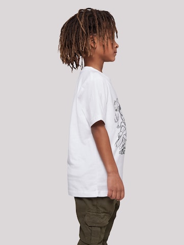 T-Shirt 'Die Schöne Und Das Biest' F4NT4STIC en blanc