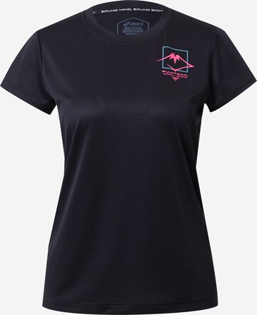 T-shirt fonctionnel 'Fujitrail' ASICS en noir : devant