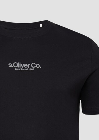 s.Oliver Men Tall Sizes T-Shirt in Schwarz