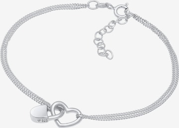 ELLI Armband Herz, Schloss in Silber