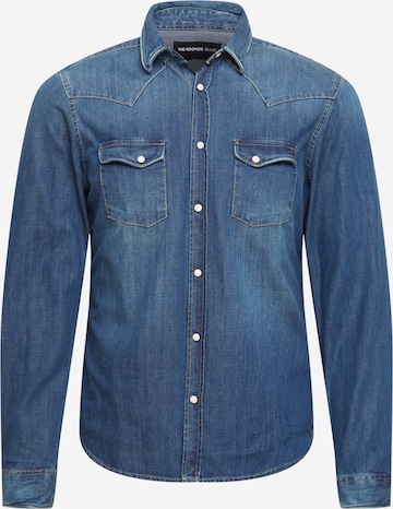 The Kooples Regular fit Button Up Shirt 'CHEMISE' in Blue: front