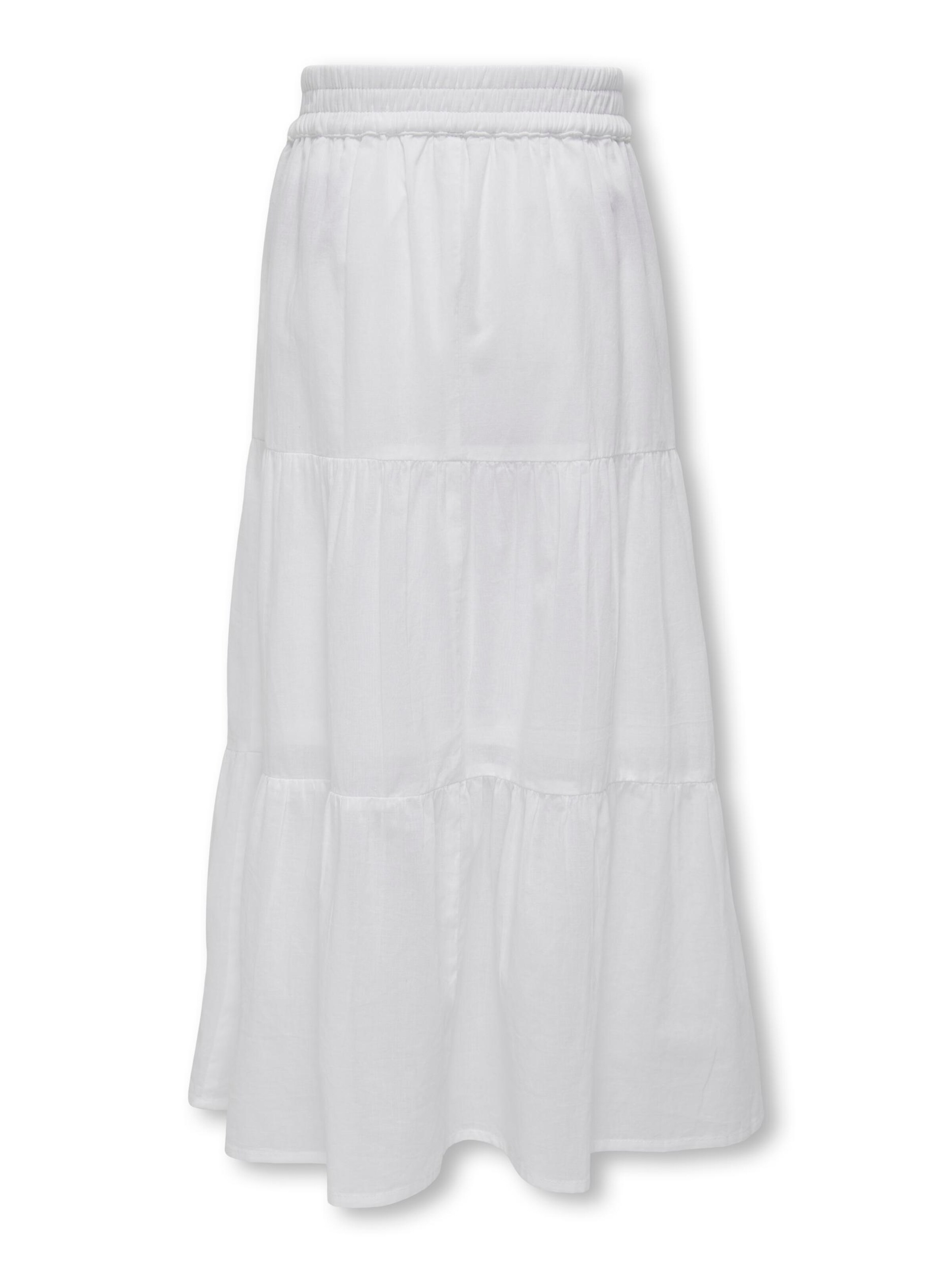 ONLY GIRLS - Falda 'MALENE' en blanco