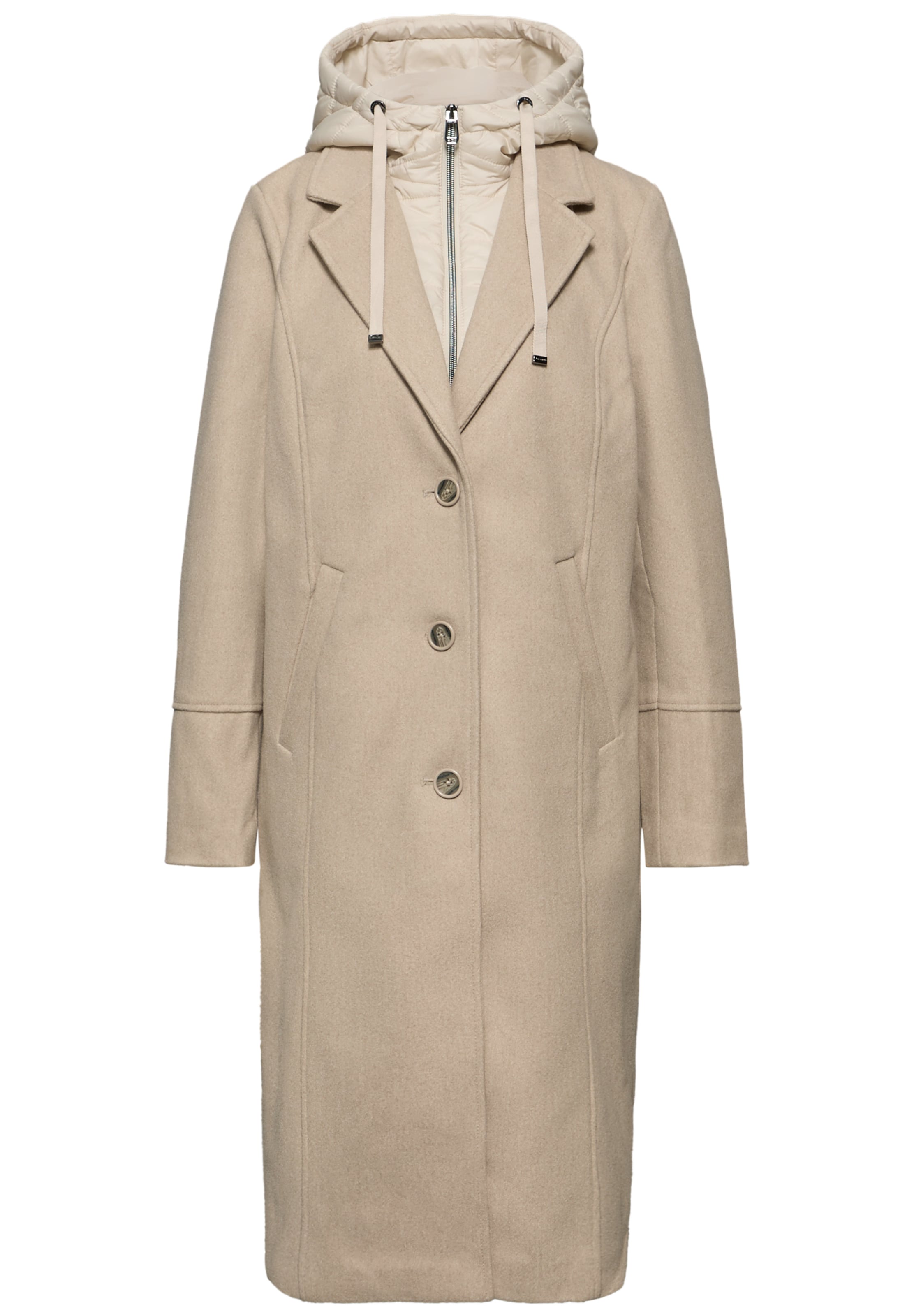STREET ONE Between-Seasons Coat in Beige: front
