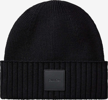 Regular Bonnet Calvin Klein en noir : devant