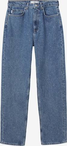 MANGO Wide leg Jeans 'Lucien' in Blauw: voorkant