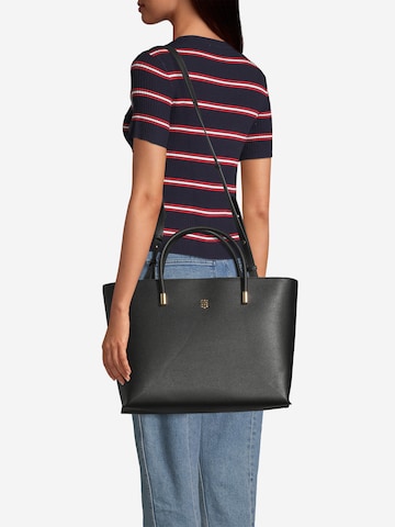 TOMMY HILFIGER Shopper i sort