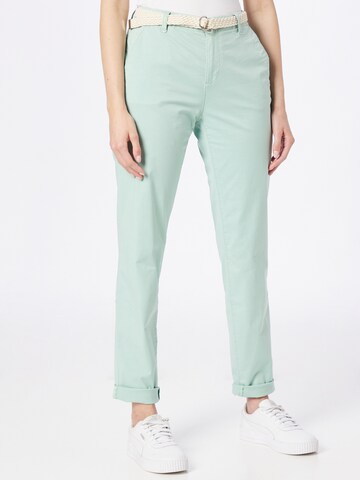 Coupe slim Pantalon chino ESPRIT en bleu : devant