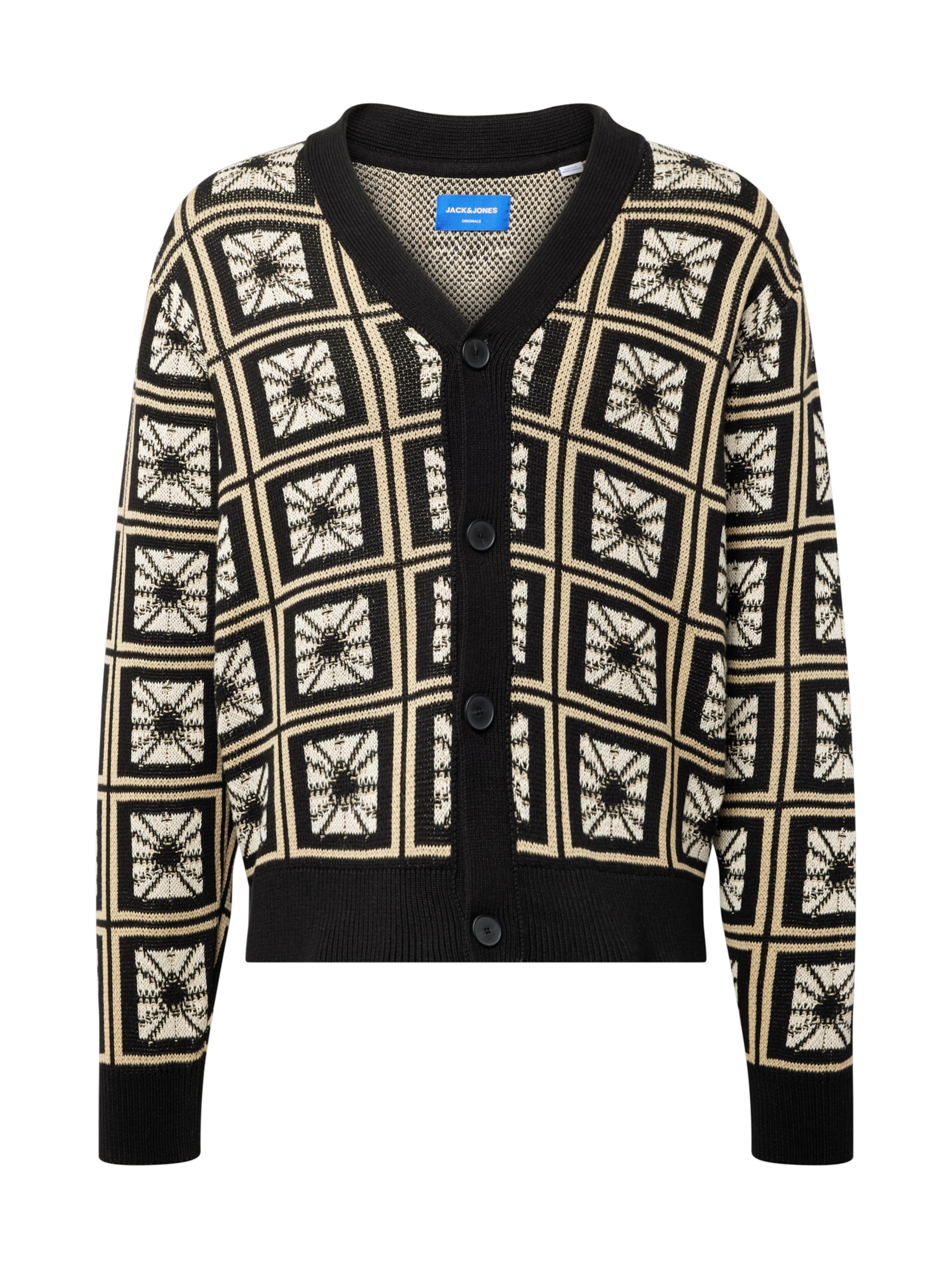 Vestes en maille JACK & JONES en noir : devant