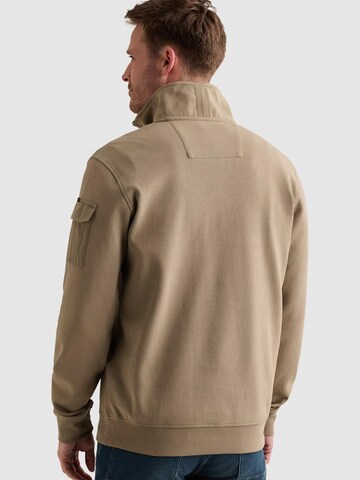 Felpa 'Sweatshirt with half-zip and badge' di PME Legend in verde
